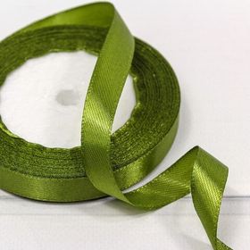 Лента атласная 12 мм оливковая