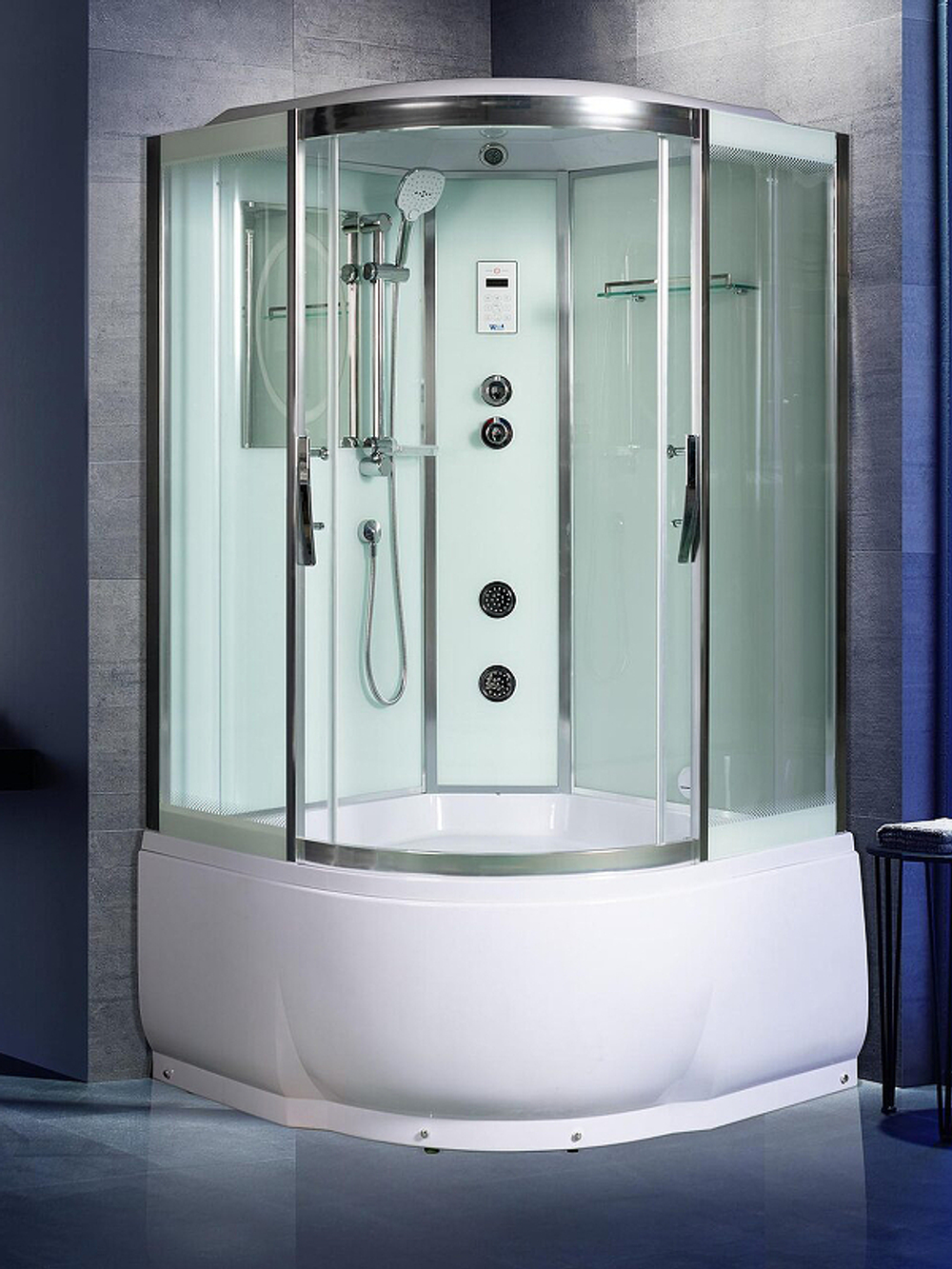 Душевая кабина WeltWasser (ВельтВассер) Emmer 12055, с высоким поддоном, 120x120x217