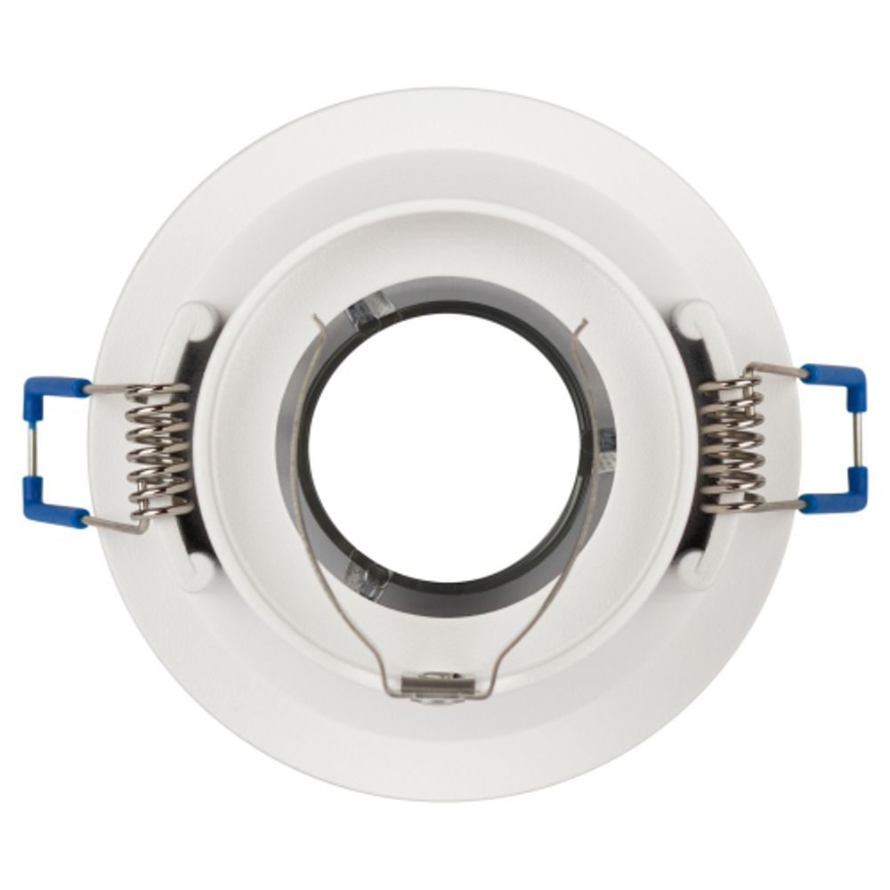 Светильник встраиваемый декоративный ЭРА KL103 WH/CH под лампу MR16 GU5.3 белый/хром