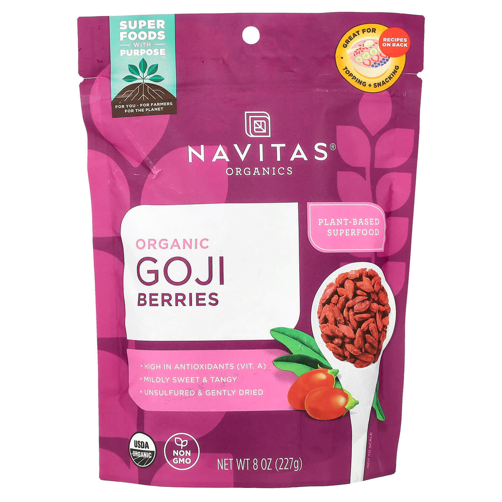 Navitas Organics, Органические ягоды годжи, 227 г (8 унций)