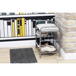 Полка для обуви, мет-л, 3 секц, 44х33х50 см, с сиден, сер, Nika, Б1/С