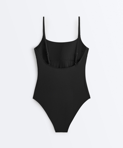 OYSHO Купальник Compressive с круглым вырезом, черный