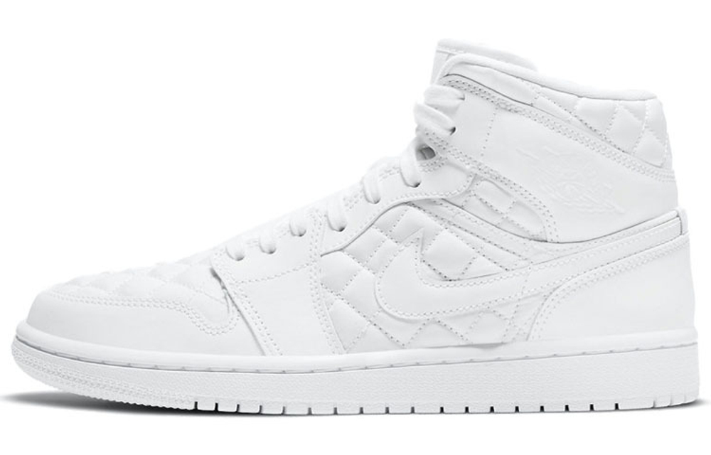 Кроссовки Jordan Air Jordan 1 Mid "Quilted White" (Женская размерная сетка)