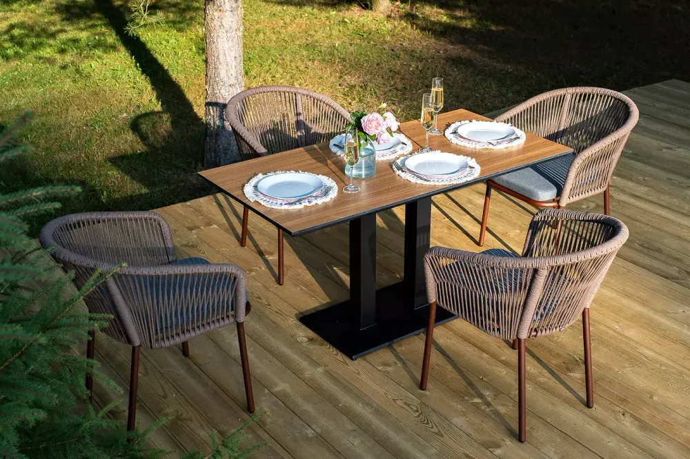 "Каффе Дабл" обеденная группа на 4 персоны, цвет "дуб"