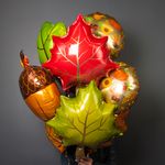 Шар (24''/61 см) Фигура, Кленовый лист, Зеленый, 1 шт.