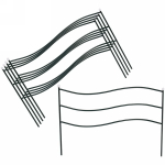 Заборчик садовый «Флаг» 45*67*335см (5 деталей)