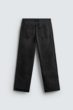 ZARA ДЖИНСЫ BAGGY FIT, ЧЕРНЫЙ