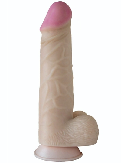 Телесный фаллоимитатор-гигант - 26 см. (Цвет: телесный)