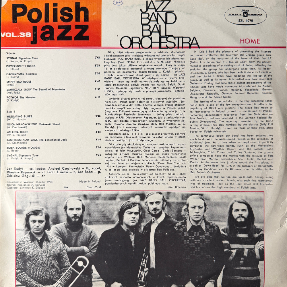 Виниловая пластинка Jazz Band Ball Orchestra ‎– Home LP