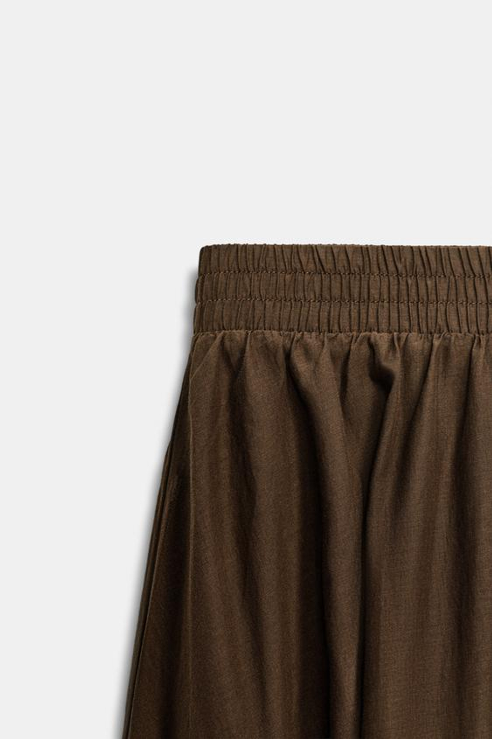 ZARA ЮБКА-НАКИДКА МИДИ, КОРИЧНЕВЫЙ