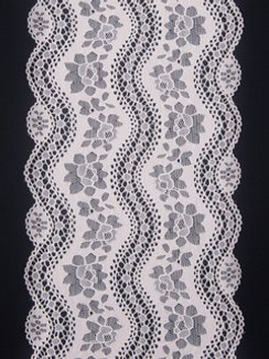 1386 Кружево эластичное 18,5 см, Италия, кремовый