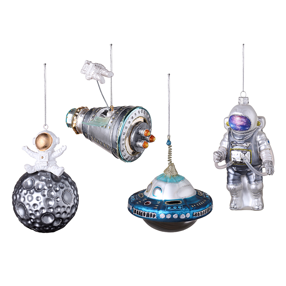 Набор ёлочных украшений Cosmic Saga из коллекции New Year Essential, 5 шт.