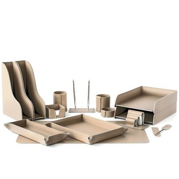 Настольный набор из кожи Cuoietto серии Business из 14 предметов (NBCLat14.2)