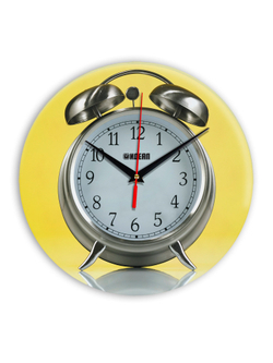 Настенные часы SouvenirClock прикол "Будильник", 28 см, Декор для дома, подарок