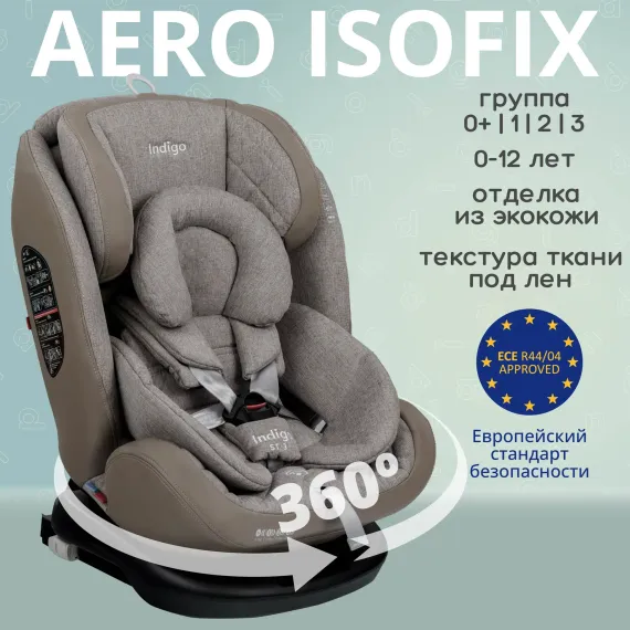 Автокресло Indigo Aero Isofix 0+/1/2/3 (0-36 кг)