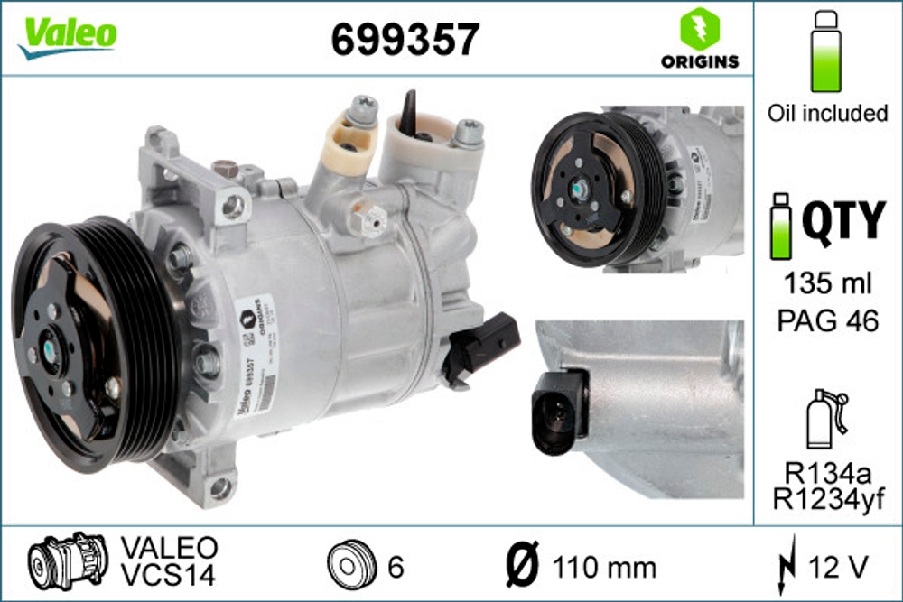 VALEO - 699357-VAL - Kompresor, klima-uredaj
