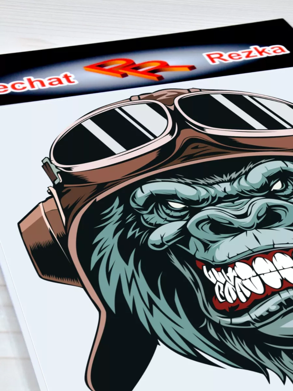 Наклейка - Горилла летчик