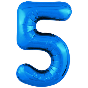 Цифра 5 синий 40" Agura