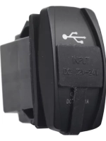 Розетка USB 3,1A переключатель, с крышкой (RIF22-4-1008300)