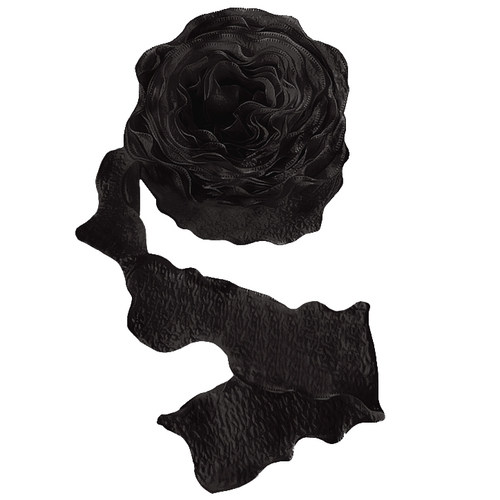 Лента тканевая, Нежная волна, Черный 4 см К