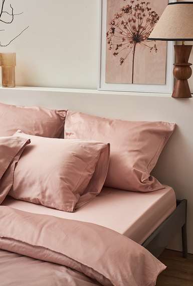 Набор наволочек из премиального сатина цвета пыльной розы из коллекции essential, 70х70 см