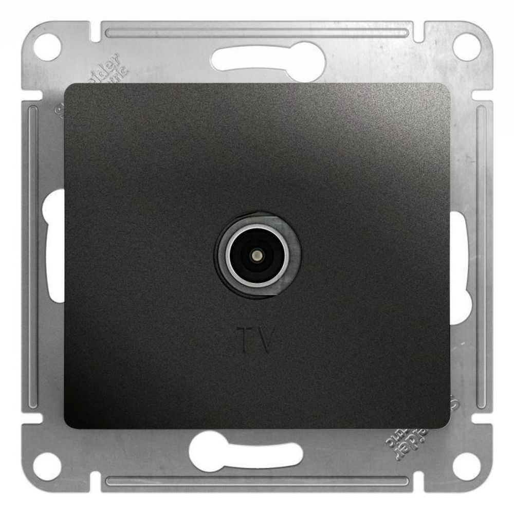 Розетка телевизионная проходная TV 1-м СП Glossa 4дБ механизм антрацит SE GSL000792 Розетка телевизионная проходная TV 1-м СП Glossa 4дБ механизм антрацит SE GSL000792