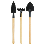 Набор для ухода за комн.растениями(совки 21-22см, грабли 18см) тм INBLOOM, ручки лакирован, мет,дер.