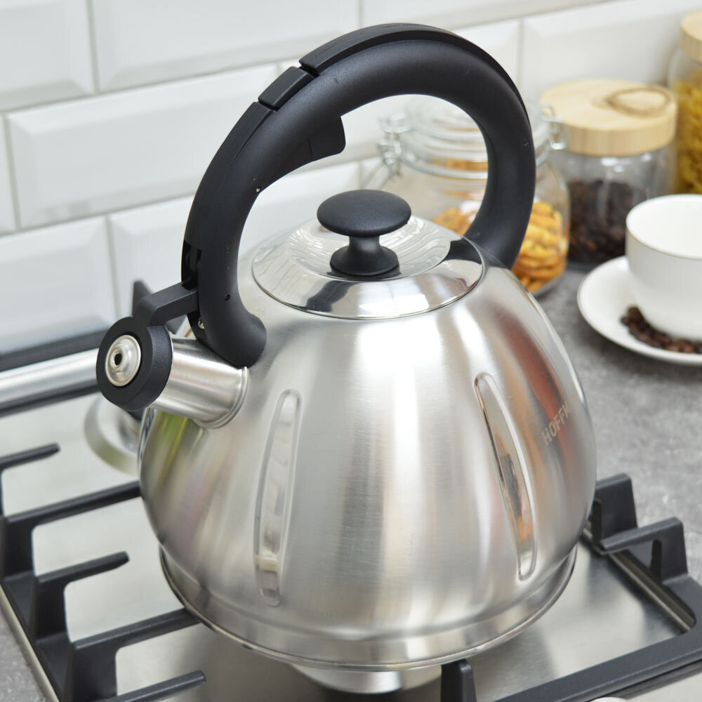 Чайник 3л со свистком, с черной ручкой НМ 55199