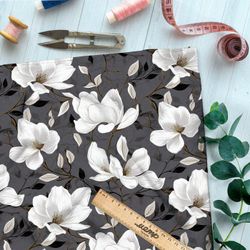 Ткань премиум габардин отцветающая клумба