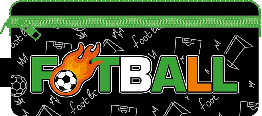 Пенал-косметичка, с ручкой 200/90/40 "Football 2025" печать на кармане (Пчёлка)