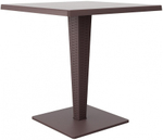 Стол пластиковый плетеный Siesta Contract Riva, коричневый