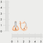 Серьги золотые с фианитами  из розового золота 585 пробы для женщин (арт.с4693)