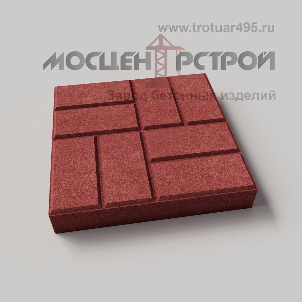 Тротуарная плитка 8 кирпичей 400х400х60