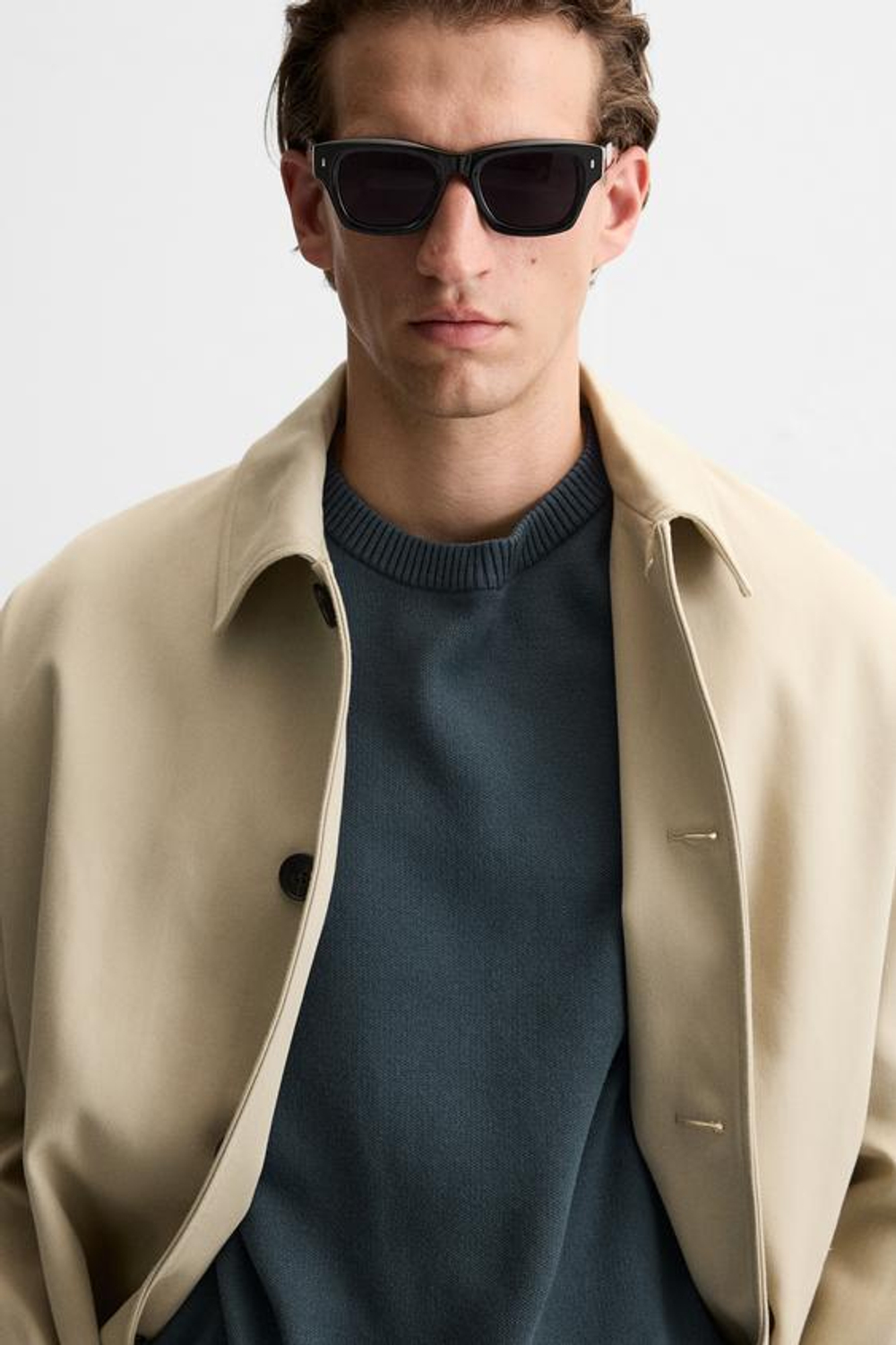 ZARA МЯГКИЙ СВИТЕР, ЦВЕТ НОЧНОГО НЕБА