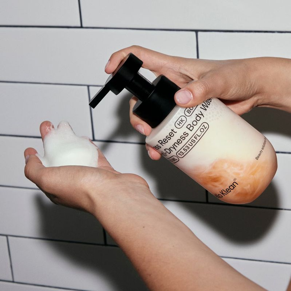 HELLO KLEAN Гель-пенка для душа Press Reset Anti-Dryness Body Wash, 400 мл
