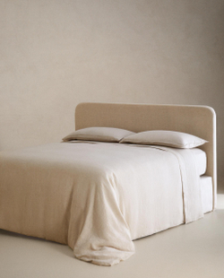 Zara Home - Простыня из постиранного льна, высота 30 см (160 г / м2), светло-бежевый, 200х200х30 см