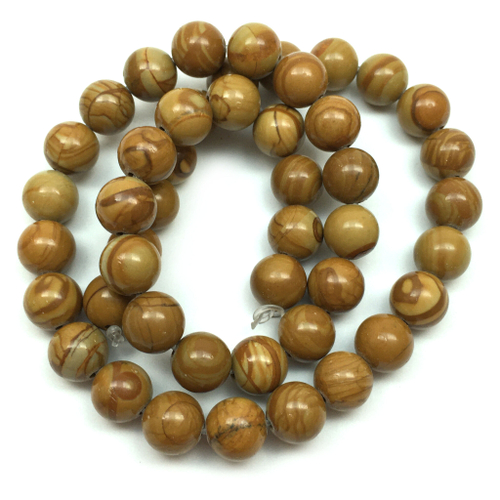 Яшма деревянная 8 мм, бусины (нить)