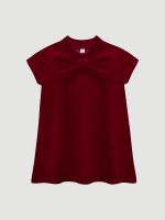 Велюровое платье Mjölk Red, с бантом