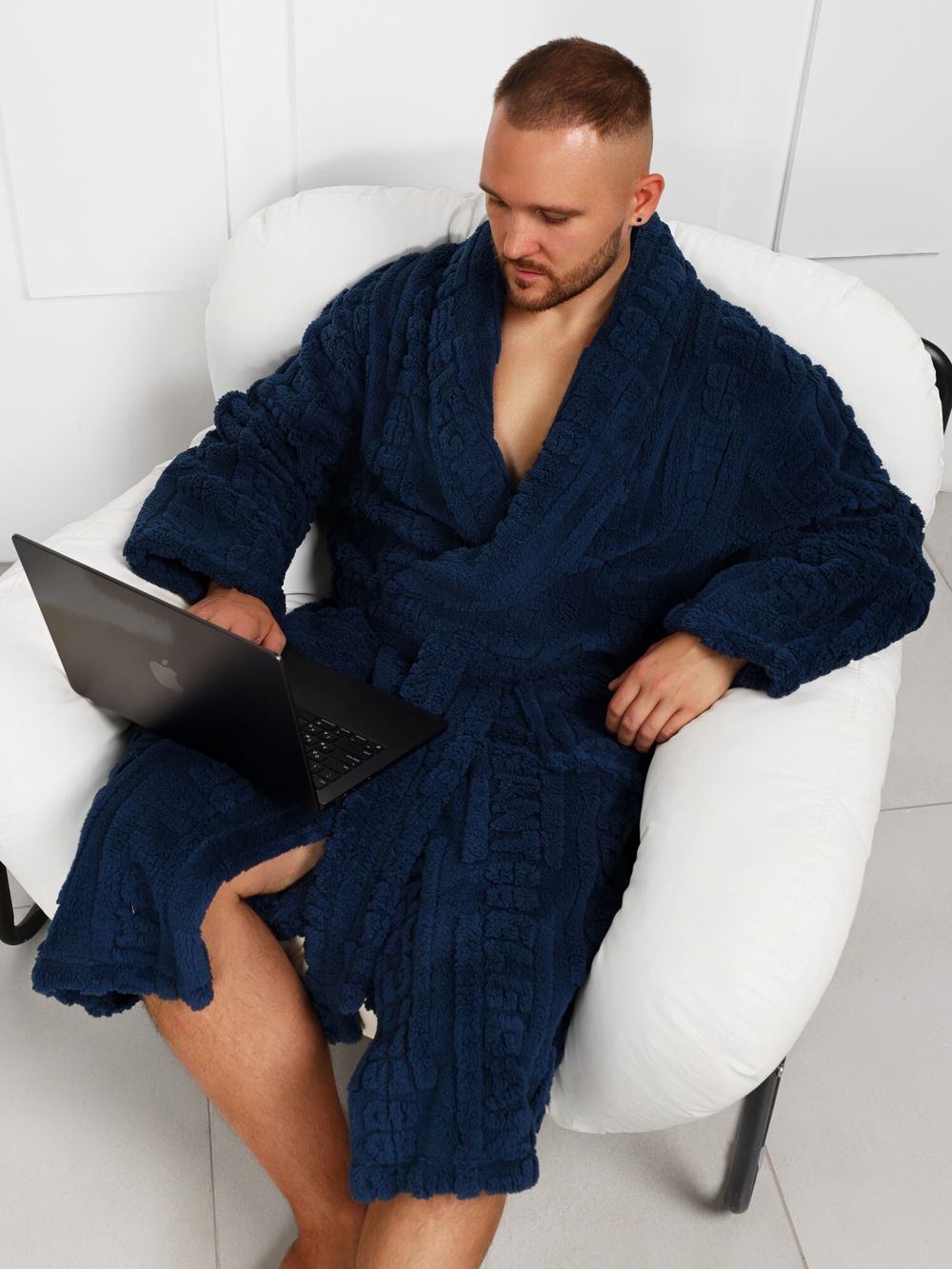 Халат мужской Идеал-3 Виотекс СИНИЙ