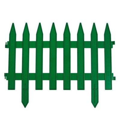 Зеленое декоративное ограждение GOTIKA (42х35 см) - 5 секций (Цвет: зеленый)