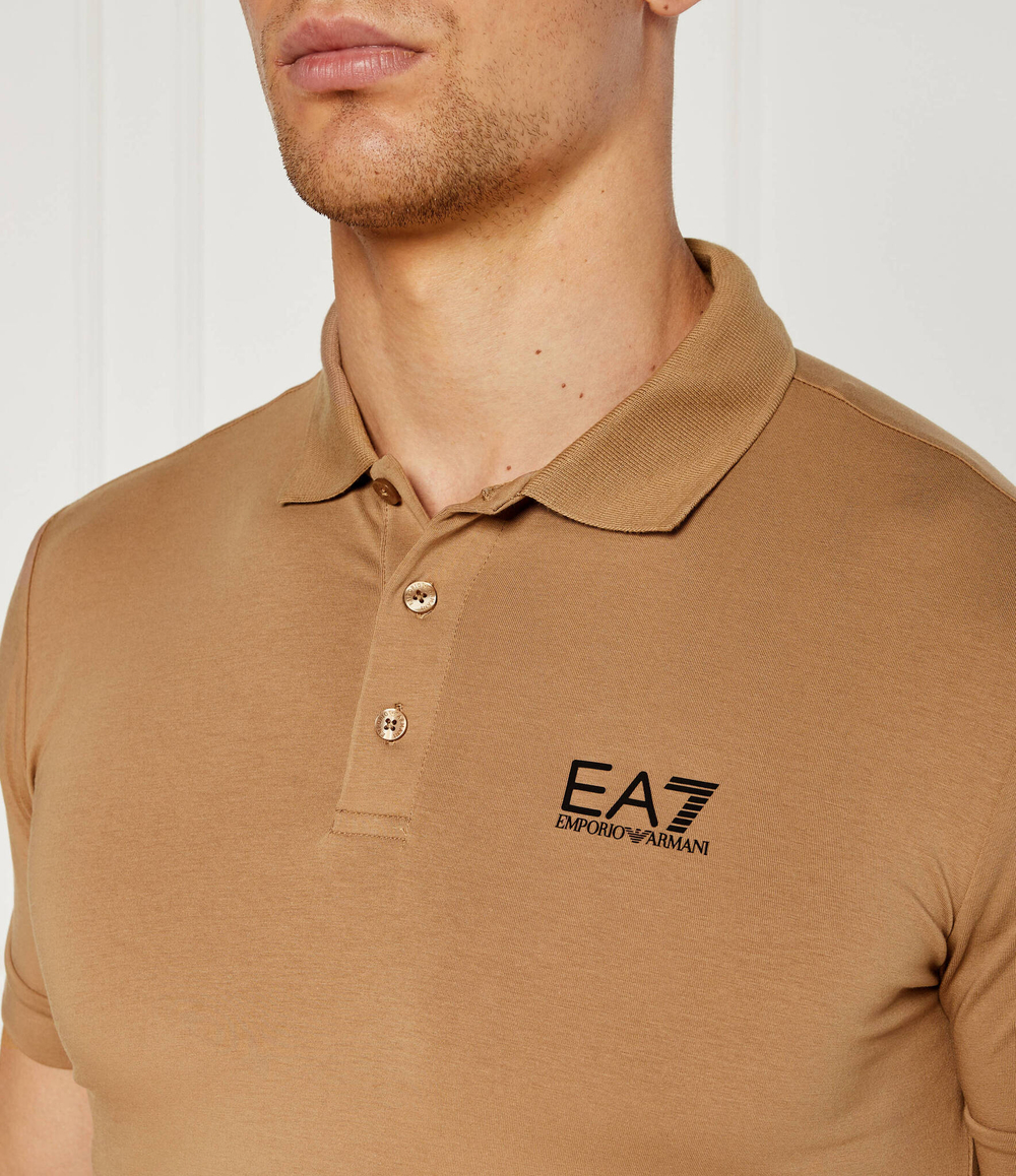 Поло EA7 - коричневый(8NPF14 PJVQZ)