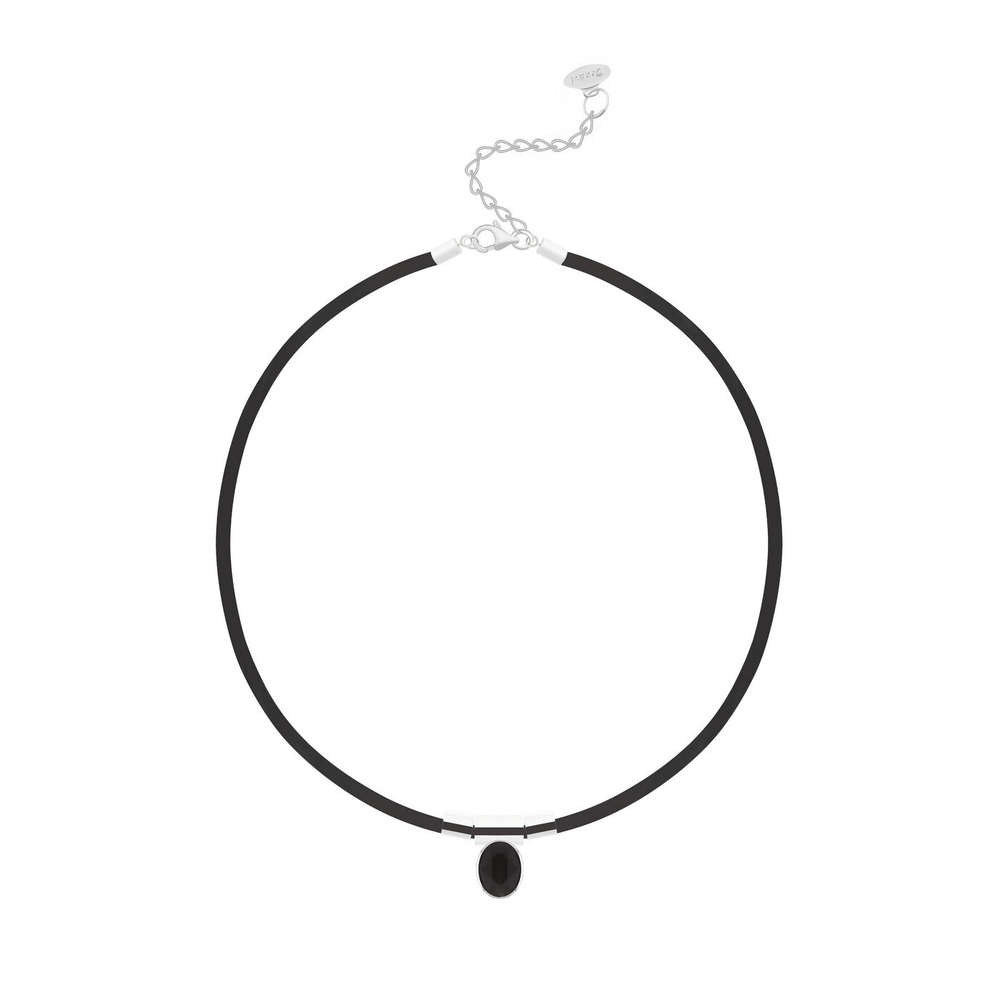 "Лансель " подвеска в родиевом покрытии из коллекции "Частная коллекция" от Jenavi с замком карабин