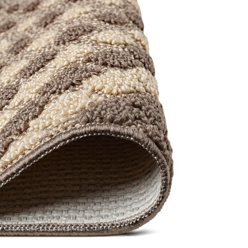 Набор ковриков д/ванной Shahintex LOOP ITALIANO  50*80+50*50 "волна" кофе с молоком