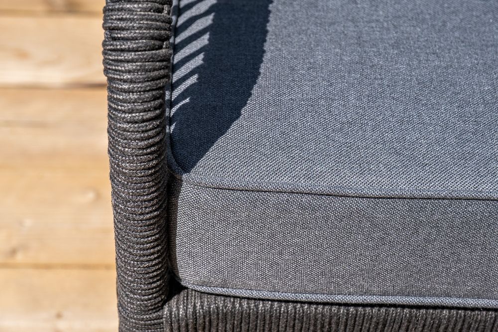 "Канны" модульная угловая лаунж-зона из роупа (веревки), цвет темно-серый