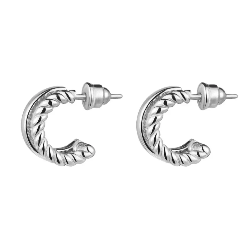 Серьги Двойной Секрет – Серебро