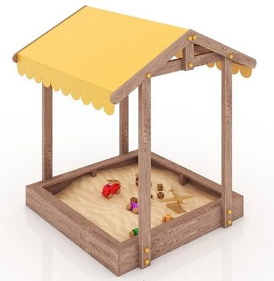 Песочница деревянная "Персия" с крышей