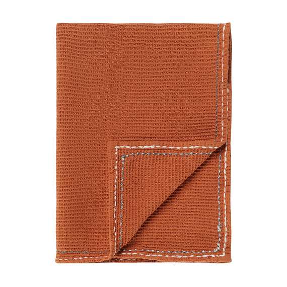 Набор вафельных полотенец с декоративной строчкой из коллекции essential, 50х70 см