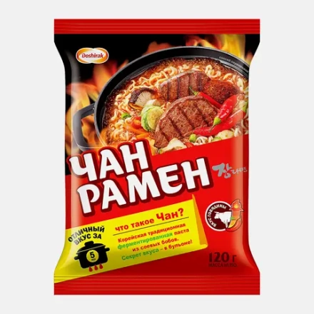 Лапша Доширак Чан Рамен с острой говядиной 120г