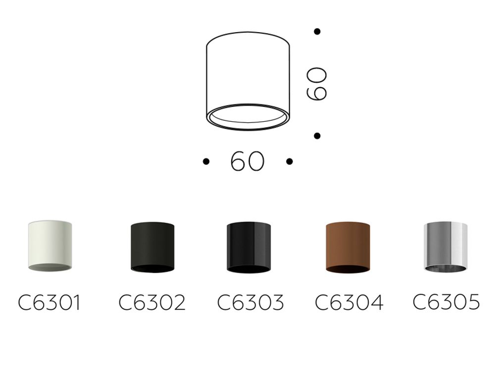 Ambrella Корпус светильника накладной для насадок D60mm MR16 Корпуса 60mm C6304