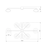 Потолочная люстра Eurosvet OPALINE 4690389203039